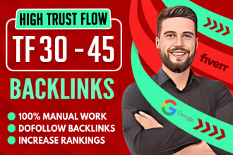 provide high authority tf homepage dofollow backlinks for off page seo