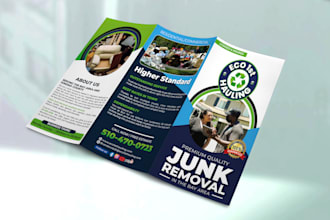 design junk removal and pressure washing brochures