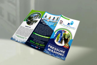 design junk removal and pressure washing brochures