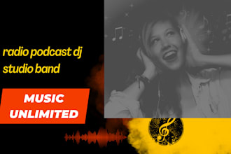 design a music website for musician artist producer radio podcast dj studio band