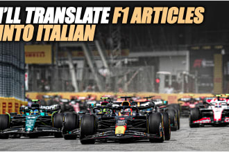 translate f1 articles into italian professionally