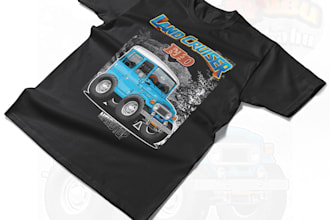 automotive car motorcycle cartoon design for tshirt