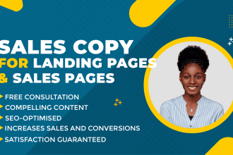 be your direct response copywriter for landing page and sales page