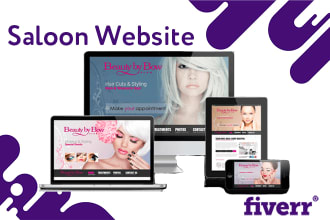 design modern beauty salon, spa website with online booking