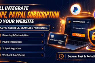 integrate a paypal stripe subscription in your website