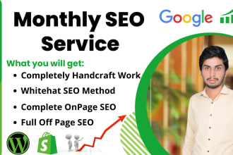 provide white hat monthly SEO service with high quality backlinks