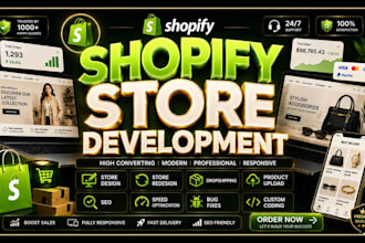 develop shopify store design redesign shopify website development ecommerce