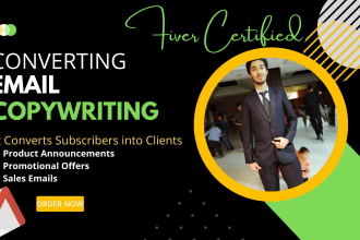 copywrite sales email copy and email sequences that converts