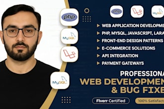 develop website using PHP, laravel, codeigniter