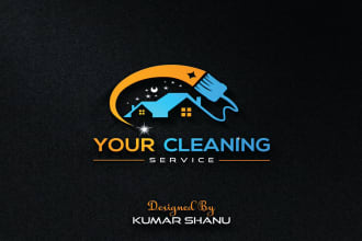 design cleaning service business logo for you