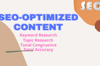 write SEO blog posts, article, and website content