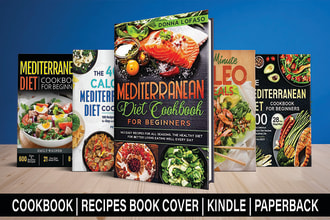 design cookbook cover kindle cover and paperback cover within 4hrs