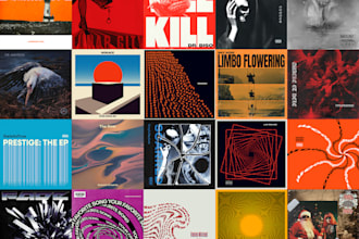 design excellent post punk, rock, indie music album cover