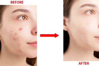 do face retouching and background remove