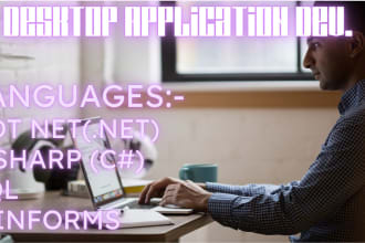 develop desktop applications and softwars in c sharp and dot net