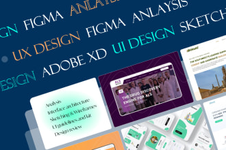 design website UI UX in adobe xd or figma