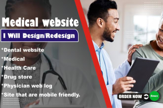 design dental website, medical, healthcare, clinic, and hospital website