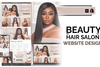 design hair salon website, beauty shopify website