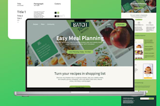 create a high quality figma landing page, website template