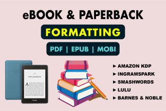 format your manuscripts for amazon KDP and ingramspark