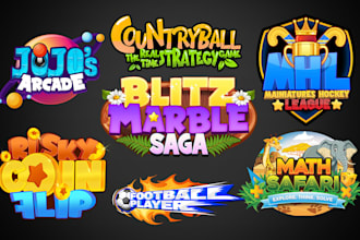 create high quality premium game logo title design