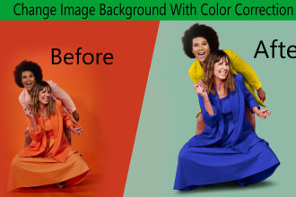 change image background and color change professionally within 1 hour