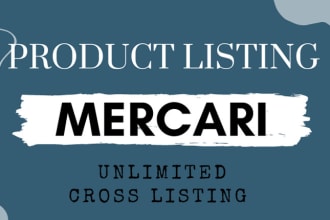 create mercari listing manually, cross listing, bulk new listing, dropshipping