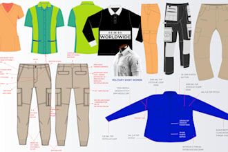 design scrubs uniform clothing, tactical workwear techpack