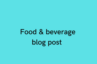 write a food blog post