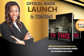 do amazing book releases flyers,church flyers, business,social media,book launch