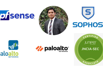 configure palo alto, pfsense, juniper and sophos firewalls