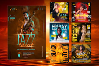 design creative event flyer, party flyer, business flyer