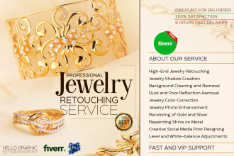 do jewelry photo editing service  professionally
