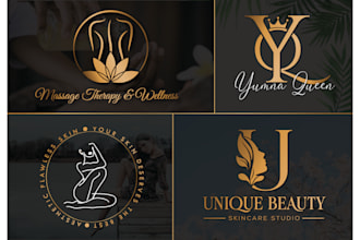 do luxury skin care, spa salon, massage, beauty  and cosmetics logo design