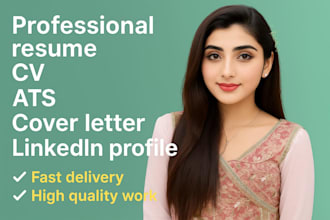 provide professional resume, cv, cover letter, and linkedin
