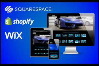 design a custom squarespace, wix, or shopify website