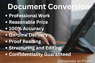 do documents conversion from non editable to editable formats