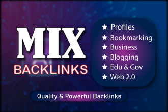 do 60 high da pr9 anchor text or profile mixed link building