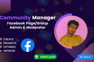 be your facebook page or group  admin, moderator, or manager