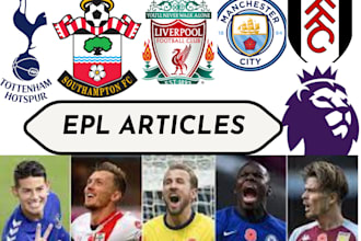 write attractive english premier league articles for you