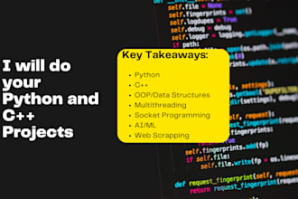 do your cpp, c, and python coding projects