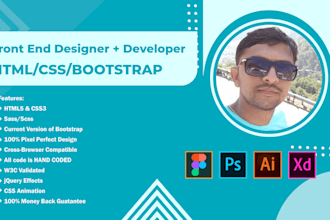 do frontend designing and development in PHP script