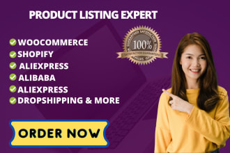 manually shopify product listing, SEO optimized listing, upload product