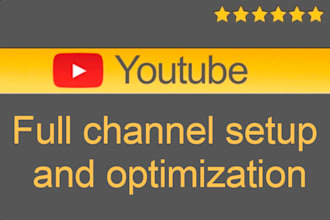 set up and optimize your youtube channel for promotion