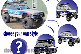 draw your car into cartoon caricature