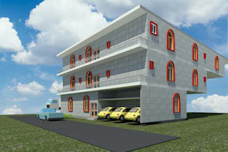 create exterior model and revit structure in revit