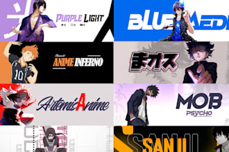 provide an attractive anime youtube or twitter banner