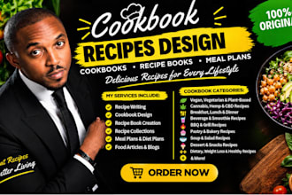 write and design cookbook recipe book, cook book formatting canva ebook design
