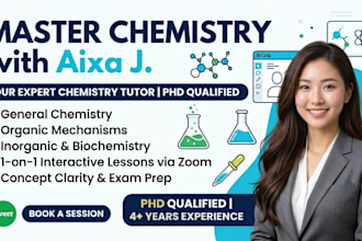 be your tutor for general, organic, analytical, and biochemistry
