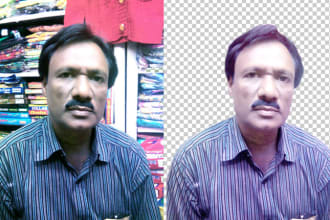 do photo background removal, white or transparent 20 images